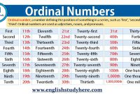 Ordinal Numbers Poster | English grammar teaching aid, English ordinal ... Ways To Increase Mobile Game Download Speeds